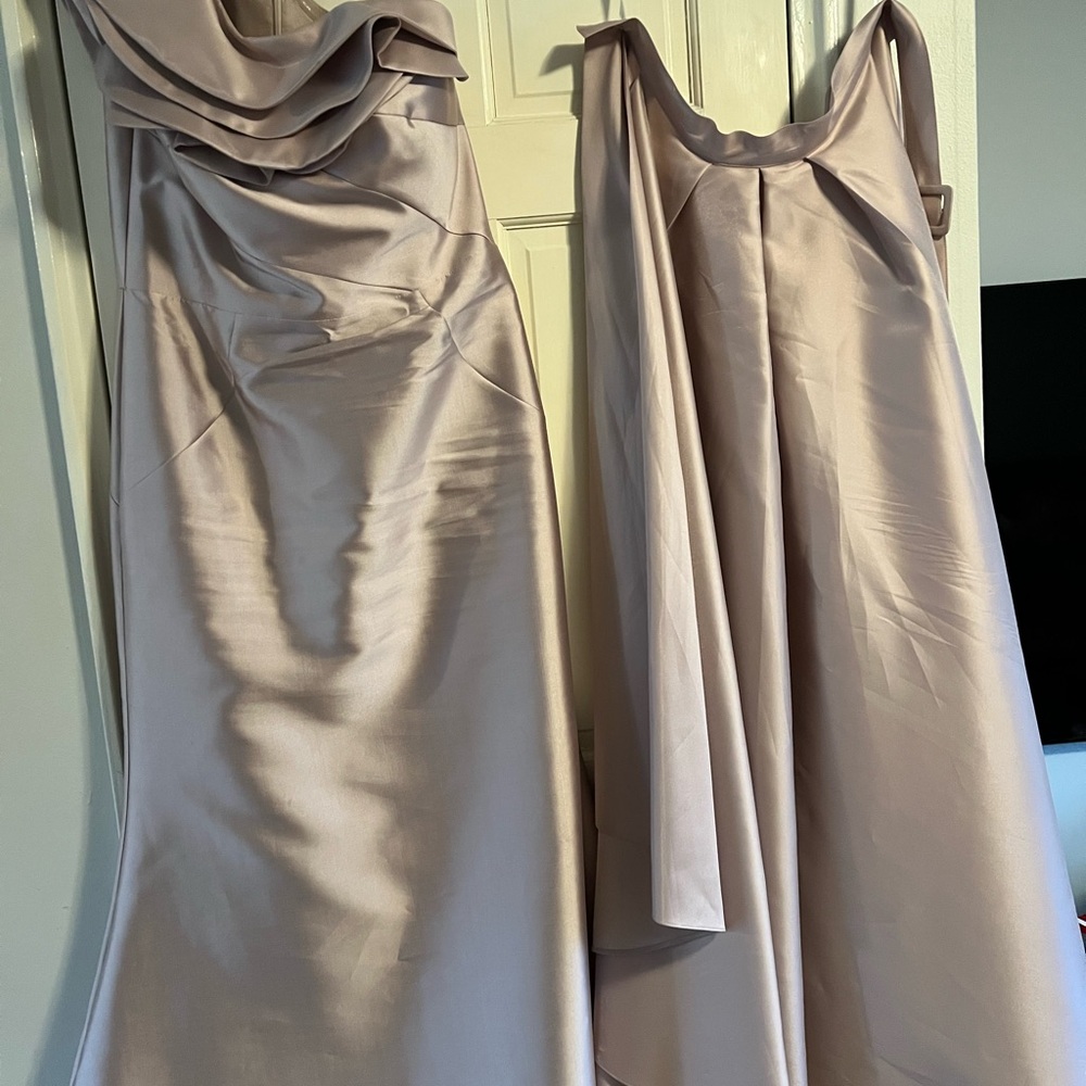 Montage by Mon Cheri One Shoulder Lavender Dress Mother of the bide gown two pic